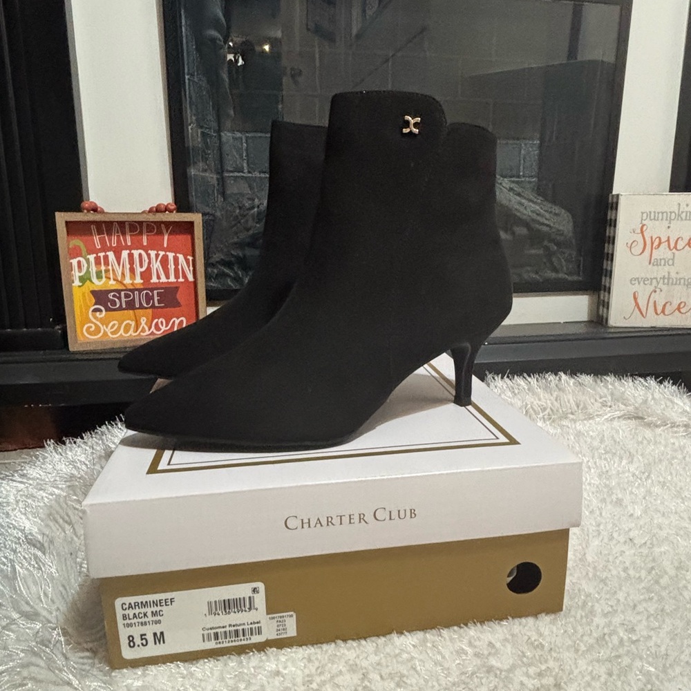 Charter Club Elegant Black Heeled Boots